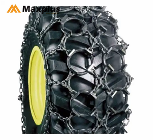 Chaîne de protection robuste pour pneus de skidder forestier et de chargeuse sur pneus, en acier soudé, peint noir, pour pneus de skidder et de chargeuse sur pneus - Product Image 4