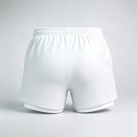 Pantalones Cortos Deportivos 2 en 1 para Hombre, con Cordón Ajustable, Diseño de Doble Capa, Color Sólido, Logotipo Personalizado
