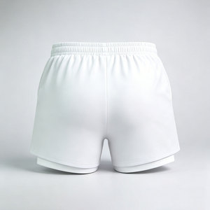 Short de course 2-en-1 pour homme POD avec cordon de serrage, design double couche élastique, bas de sport pour homme, short uni, logo personnalisé - Product Image 4