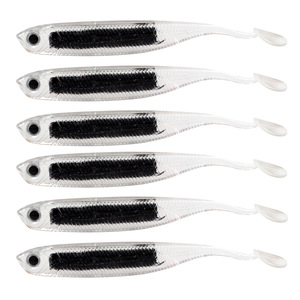 Señuelo de Pesca Biónico Hueco de Cinco Colores con Cola en Forma de T de <span class=keywords><strong>Acero</strong></span> Inoxidable, 8cm/2.4g, para Pesca Salvaje, Venta al por Mayor - Product Image 6