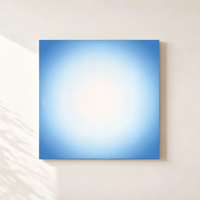 Peinture LED Minimaliste Bleue en Gros, Tableau Lumineux Ciel Bleu, Cadre Ultra-fin Carré, Décoration Murale pour Studio de Yoga