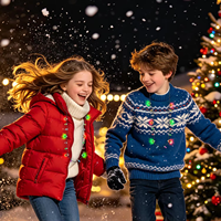 Collier LED de Noël avec clochettes, pendentif lumineux clignotant, jouet pour enfants et adultes, décoration de fête, vente en gros