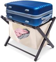 Porte-bagages pliable en acier inoxydable, support de bagages pour hôtel, support de rangement