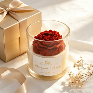 Hand Sculpted <b>Red</b> Rose Flower Soy Wax Scented <b>Candle</b> Clear Glass Jar With Baccarat Rouge Scent For Home Decor Wedding Favor Gift - Product Image 6