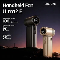 Nouveau ventilateur portable JISULIFE Ultra2E 2026, turbine sans pales ultra-puissante, 4500 mAh, débit d'air haute vitesse de 17 m/s, autonomie de 25 h