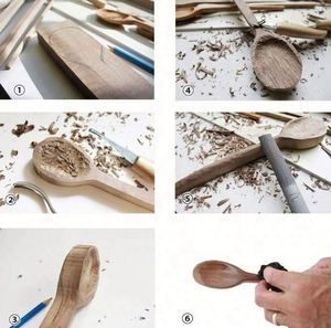 Juego de tenedores y cucharas para ensalada con mango largo, juego de cucharas para servir de madera de acacia - Product Image 4