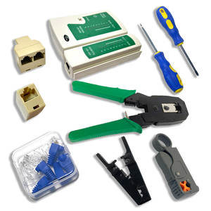 Câble Ethernet 8P 6P Lan Testeur Cutter Pass Through Hand Tool RJ45 Sertissage Outil Réparation Réseau Tool Kit pour <span class=keywords><strong>Home</strong></span> <span class=keywords><strong>Office</strong></span> - Product Image 5