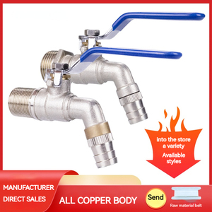 TMOK Nickle Plated 1/2&quot; 3/4&quot; <strong>Male</strong> Bsp <strong>Thread</strong> <strong>Brass</strong> Water Valve Tap Faucet <strong>Bibcock</strong> for Hot Water