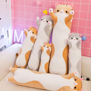 Peluche a Forma di Gatto Lungo 70cm 90cm 110cm <span class=keywords><strong>130cm</strong></span> 150cm, Cuscino Carino, Regalo per San Valentino e Compleanno per Ragazze - Product Image 1