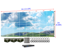 Layar LED Tahan Air IP65 Outdoor P4.81 untuk Panggung, Latar Belakang Pernikahan, Pertunjukan Langsung, Sewa, 4.8mm 4m X 2m