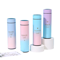 Double affichage numérique 500ml isolé sous vide en acier inoxydable Thermos Tumbler Smart Water Bottle LED Temperature Display Travel