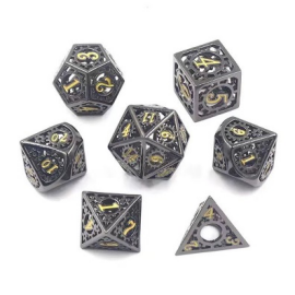 Meilleur prix d'usine ensemble de dés creux <span class=keywords><strong>en</strong></span> argent donjons <span class=keywords><strong>et</strong></span> dragons dés Rpg polyédriques pour jeux de société - Product Image 4