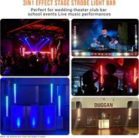 Barre de lavage de scène PKnight 96 LED RGB 12 LED Blanc Stroboscope en alliage d'aluminium Refroidissement rapide IP65 DMX Activé par le son Concert Garantie 1 an