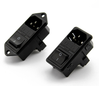 Connecteur d'entrée C14 à 3 broches pour hôpital et industrie, prise de courant 3-en-1 avec porte-fusible 10A/15A, connecteur mâle