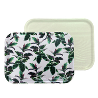 Plateau rectangulaire en bois de bouleau pressé imprimé, design moderne, résistant à la chaleur, sans danger pour les aliments, idéal pour les voyages