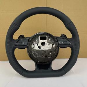 Volant de voiture sport en cuir JIANSHAN HX98734 pour Audi R8 <span class=keywords><strong>TT</strong></span> Mk2-Mk3 B8-B9 <span class=keywords><strong>RS</strong></span> TTS TTRs RS3-7 A3-A8 Q3-Q7, 3 branches, 35 mm, avec grip - Product Image 1