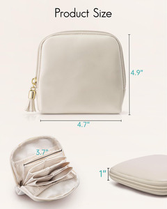 Fashion PU Leather Beauty <b>Small</b> Cosmetic <b>Bag</b> Lightweight Jewelry Organizer Pouch for Women - Product Image 5