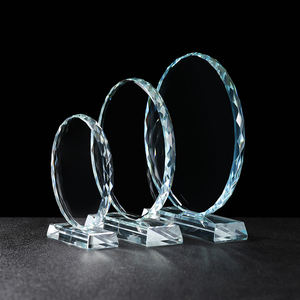 عالية الجودة رخيصة بالجملة جولة متعددة الأوجه كريستال فارغة الزجاج ميدالية جوائز الكأس للهدايا التذكارية شخصية - Product Image 2