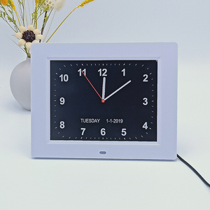 Đồng Hồ Báo Thức Kỹ Thuật Số Bằng Nhựa ABS Trắng <span class=keywords><strong>8</strong></span> Inch Đồng Hồ Treo Tường Cho Người Cao Tuổi - Product Image 2