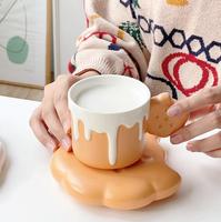 Nouveau nordique porcelaine Royal céramique décoratif tasses à thé dégradé Biscuit forme pour café thé cadeau personnalisable