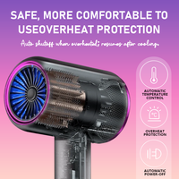 Sèche-cheveux à moteur haute vitesse 2000W, lumière bleue ionique, ionisation à haute concentration, température constante pour usage en salon, kit