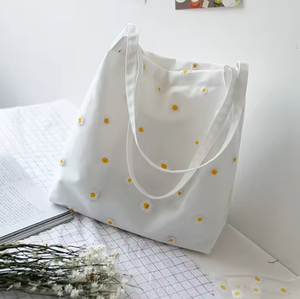 Women's small canvas handbag designer embroidered <b>patchwork</b> <b>bag</b> cotton shopping <b>bag</b> - Product Image 4