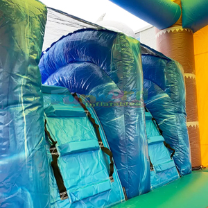 Castillo inflable comercial para niños con tobogán, diseño de delfín. - Product Image 6