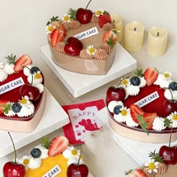 Boîte à gâteau d'anniversaire de 4 pouces, de qualité alimentaire, à main, pour la fête de la Saint-Valentin, boîte en plastique transparente pour la confession d'amour