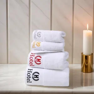 Customized Embroidered Logo 100% Cotton Terry Luxury Bath Towels Quick-Dry Square Novelty Design for Spa for Adults