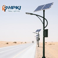 Lampadaire solaire Hepu Split avec alimentation AC/DC et batterie au lithium pour usage routier, fournisseur extérieur pour le marché africain