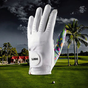 Guantes de Golf de Piel de Cabretta Negra de Alta Calidad con Logotipo Personalizado, Antideslizantes, Suaves y Transpirables, con Cierre de Velcro para Unisex - Product Image 2