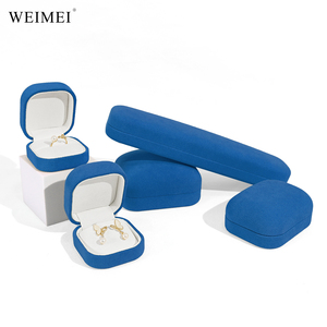 กล่องกำมะหยี่สีเหลือง WEIMEI สั่งทำโลโก้ได้ สำหรับแหวน สร้อยคอ กำไล ต่างหู บรรจุภัณฑ์ร้านขายเครื่องประดับระดับไฮเอนด์ - Product Image 2
