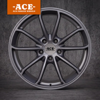 Jantes de voiture en alliage d'aluminium forgé ACE sur mesure, 17-24 pouces, noir brillant, 5x130, design concave, neuves, 30 mm, pour voitures particulières