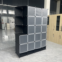 Armoire de Rangement Pliante 3D de Haute Qualité à Design Moderne, Panneaux en Plastique, 12 Portes, pour Chambre à Coucher, Rangement Chaussures