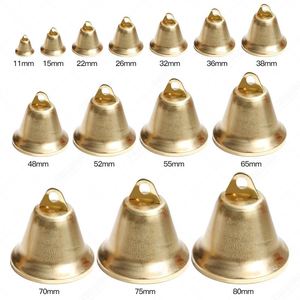 Décoration de Noël vintage en métal plaqué, clochettes, 11-80 mm, or/bronze/nickel - Product Image 6