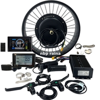 Kit de conversion de vélo électrique Fat Tire 20/24/26 pouces X4.0 52/72V2000W avec moteur de moyeu 170/190mm, onduleur sinusoïdal 45A et écran LCD SW900