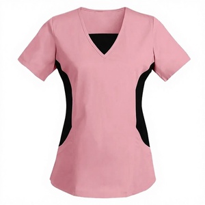 Nouveaux Blouses d'Infirmière Confortables Anti-Plis en Polyester/Rayonne Tissé pour Usage Hospitalier, Col en V, Style Jogger, pour Femmes - Product Image 2