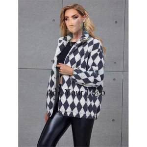 Winter Plaid Jacket Women <strong>Overshirt</strong> Long Checkered Jacket Woman Female Long Sleeve Winter Shirt Jackets Coats for Women - Product Image 5