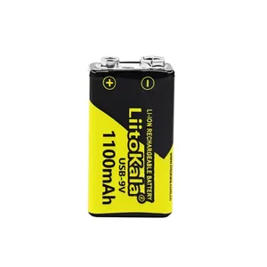 Liitokala यूएसबी 9v बैटरी के लिए 1100mah लिथियम रिचार्जेबल बैटरी 6 f22 धातु डिटेक्टर मल्टीमीटर माइक्रोफोन रिमोट कंट्रोल