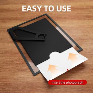 Marco de Fotos de Madera Negra en Forma de L, Doble Cara, con Cristal, para Exhibición de Fotos de 5-7 Pulgadas, Vertical y Horizontal, Venta al Por Mayor - Product Image 2