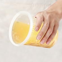 ฝาปิดใสสำหรับเก็บอาหาร- ภาชนะใส่ซุปพร้อมฝาปิด ปลอดภัยสำหรับแช่แข็ง ปลอดสาร BPA ป้องกันการรั่วซึม |   ไมโครเวฟ - Product Image 2