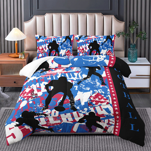 Modèle de sport balle impression numérique 3D ensemble de literie de sport jeu de couette de football américain - Product Image 4