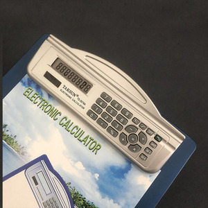 Ts-2078 Clipboard Calculator Blue Digital Printing Dual Power Supply A4 Writing Board Storage Folder - Product Image 3