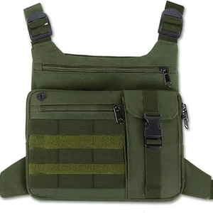 Muestra gratuita: 200 unidades de riñoneras tácticas personalizadas con logo para exteriores, bolsas de pecho para correr con presilla frontal, riñoneras de reconocimiento para hombre. - Product Image 1
