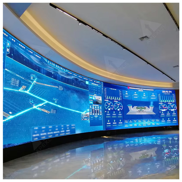 P0.9 P1.2 Indoor Fixed Full Color Fine Pitch Cob Led Display Screen 2K 4K 8K 0.9Mm 1.2Mm Control Room&Command Led Video Wall