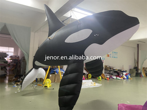 Balena assassino gonfiabile nera gigante con luce per la decorazione d'attaccatura del partito di concerto - Product Image 3