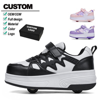 Chaussures de roller à roulettes pour filles et garçons, personnalisées OEM/ODM, dessus en cuir et en mesh, semelle extérieure en TPR, semelle intermédiaire en EVA