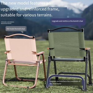 Sedia da Giardino Pieghevole Portatile Kermit, <span class=keywords><strong>Set</strong></span> Sedia e Tavolo per Pesca, Spiaggia, Campeggio, Mobili da Esterno in Acciaio al Carbonio - Product Image 3