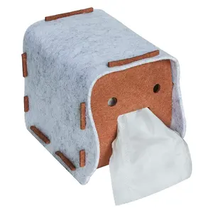 Мультяшный дизайн DIY войлочная коробка для салфеток держатель для хранения бумажных полотенец