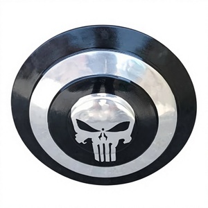 CH Marvels Avengers Shield Metal Black Round 22" Customized Logo Gravure Printed Calvin Handicrafts Halloween Home Decor - Product Image 2